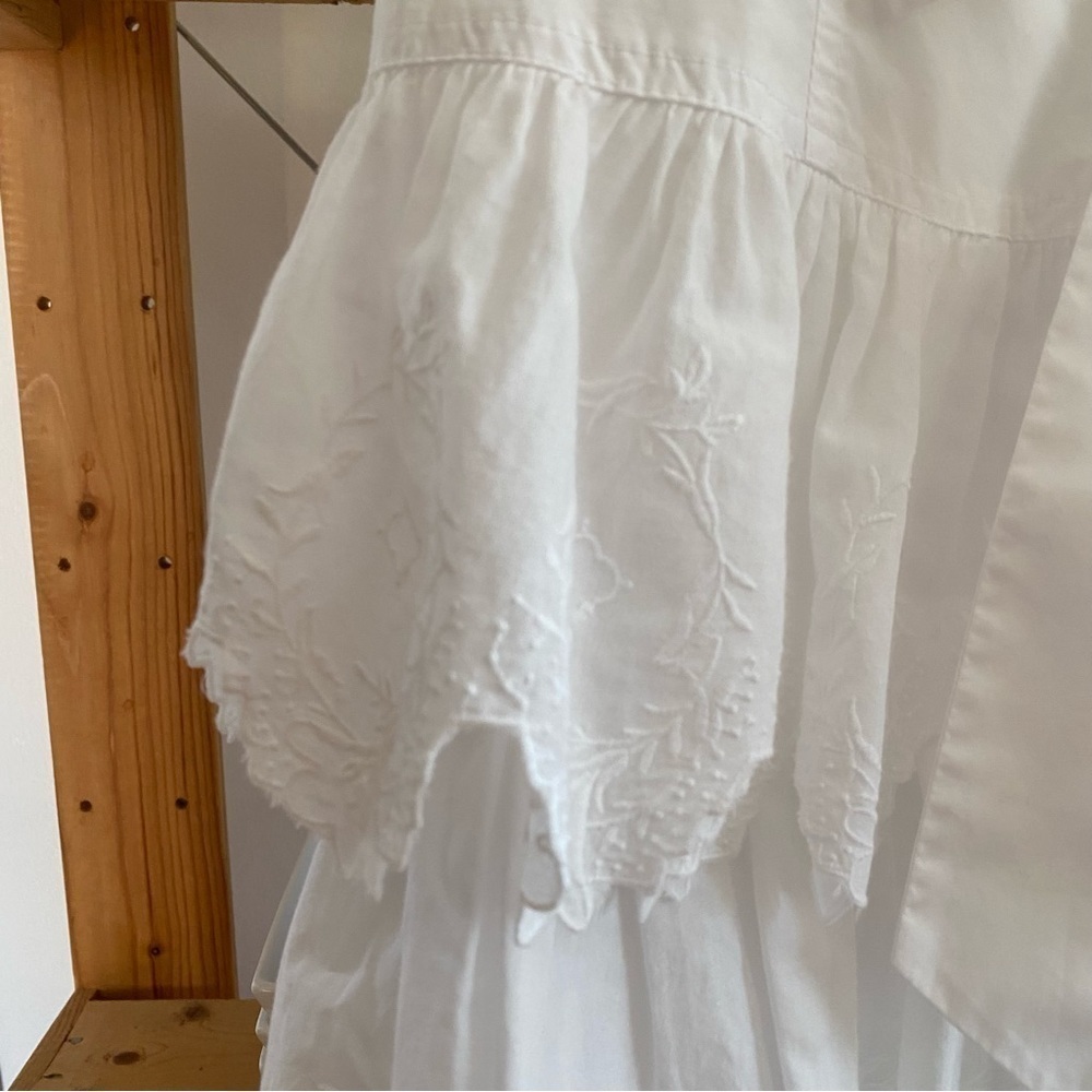 Rebecca Taylor La Vie White Mireille Embroidered Tiered Midi Dress Snall - Picture 7 of 16